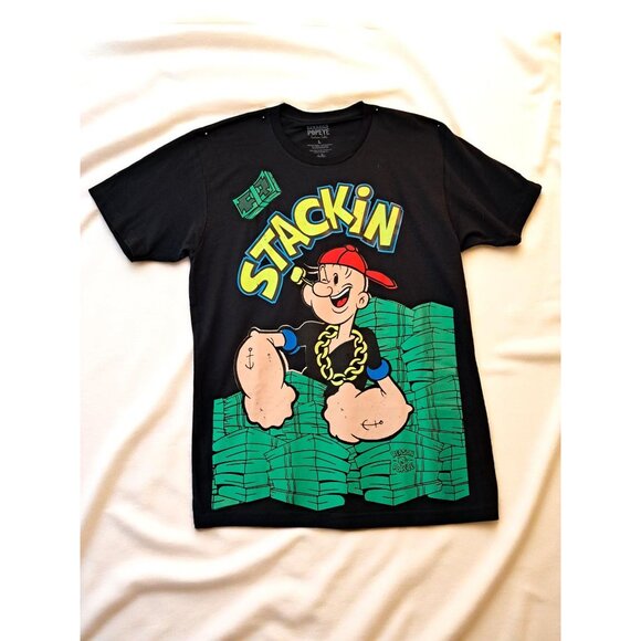 Reason Clothing Men's Popeye "Stackin" Graphic Tee – Size L – NWT - Picture 2 of 9